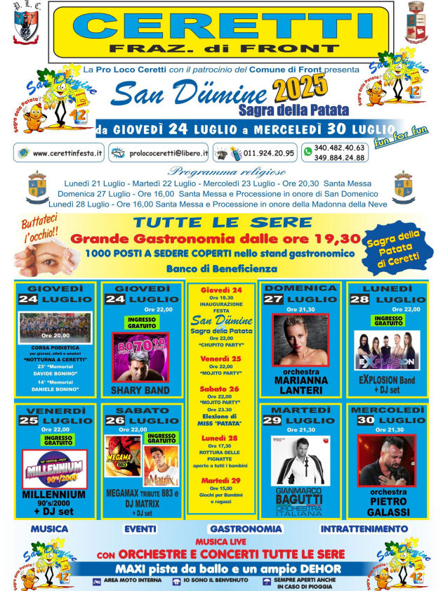 Manifestino Festa San Domenico 2025
